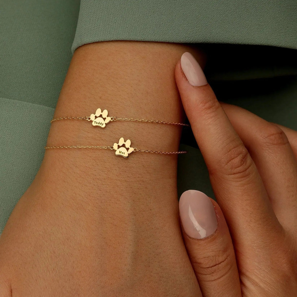 Pawprint Elegance — Handgegraveerde Pootafdruk Armband
