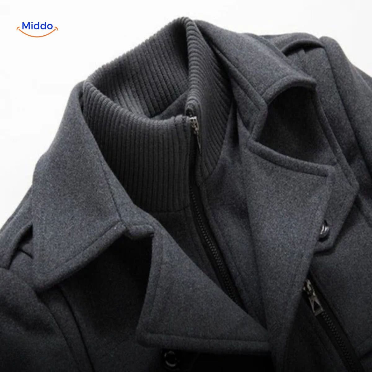 WoolGuard™ Winterjas | Wolmix, dubbele kraag & Britse erfgoedstijl