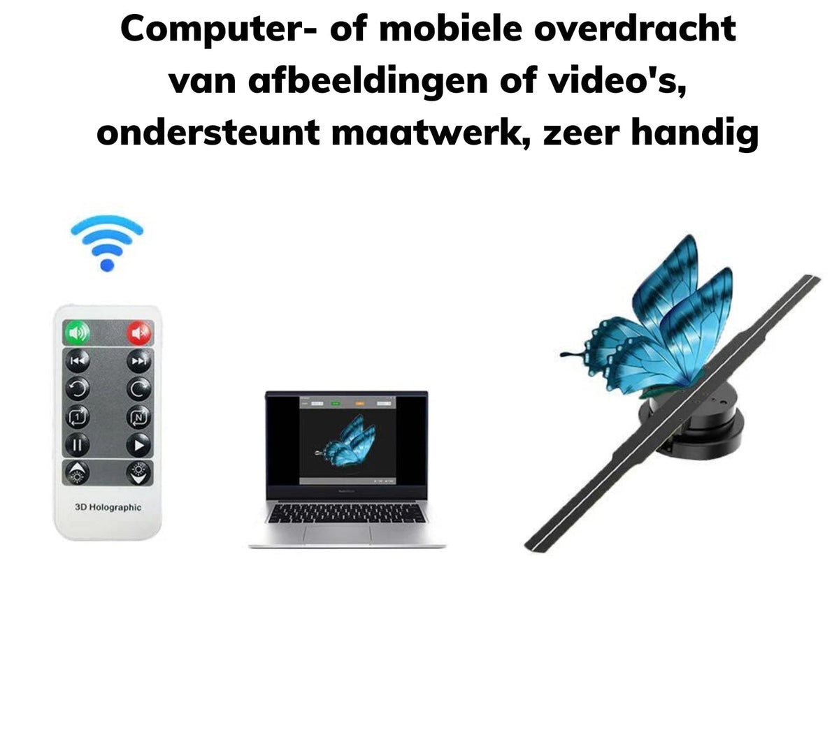 HoloGlide™ 3D Holografische Ventilator - Indrukwekkend Groot Display & Levendige Beelden
