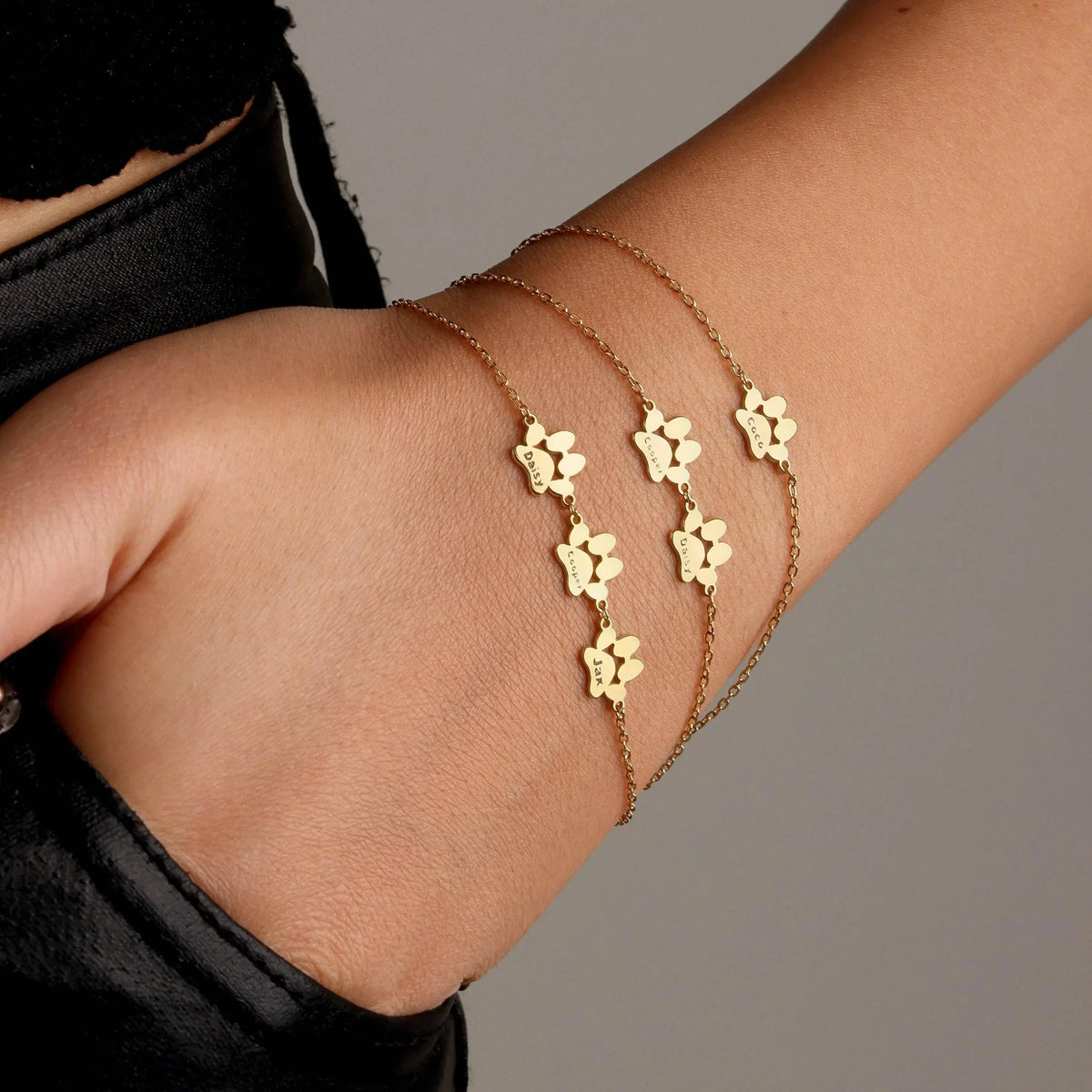 Pawprint Elegance — Handgegraveerde Pootafdruk Armband