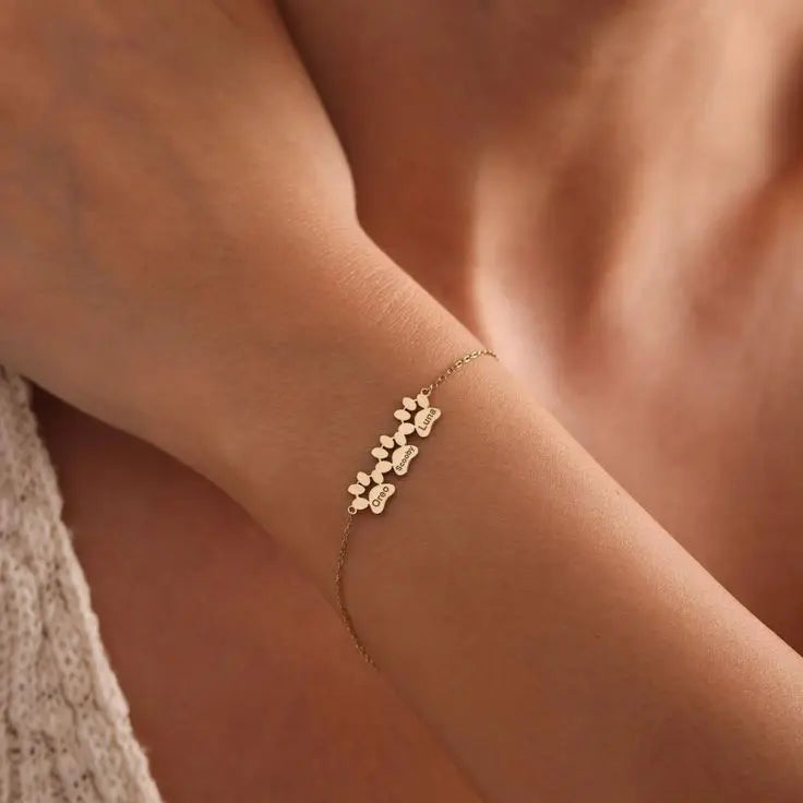 Pawprint Elegance — Handgegraveerde Pootafdruk Armband