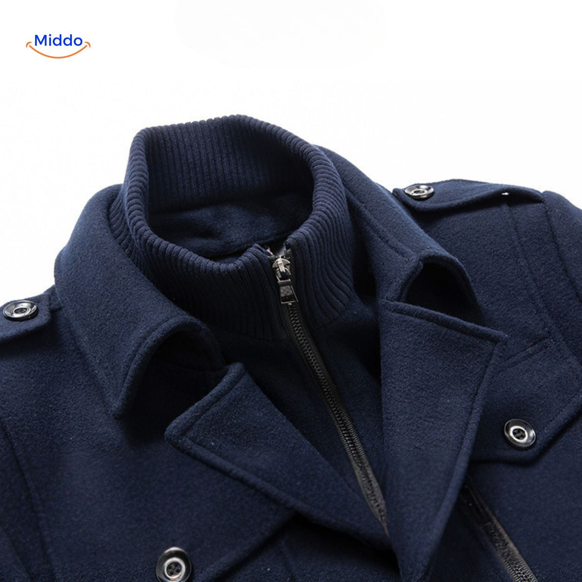 WoolGuard™ Winterjas | Wolmix, dubbele kraag & Britse erfgoedstijl